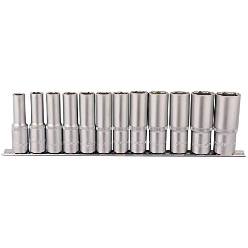 Draper 16403 1/2-Inch Square Drive Metric Deep Socket Set Di 12 Su Asta In Metallo