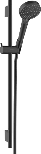 Hansgrohe Vernis - Set Doccia Blend Con Tubo Flessibile E Staffa, Doccetta A 2 Getti, Colore Nero Opaco, 0,65 M