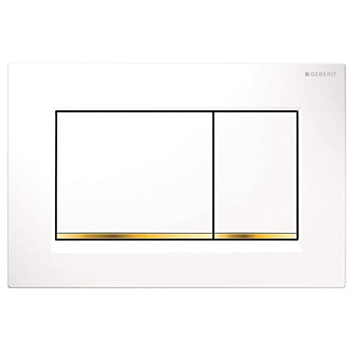 Geberit 115,883.Kk.1 Placca Di Comando Sigma30, Colore Bianco/Oro/Bianco