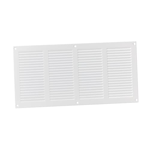 400X200Mm Griglia Di Ventilazione Con Zanzariera - Griglie D'Aerazione In Metallo - Acciaio, Bianca