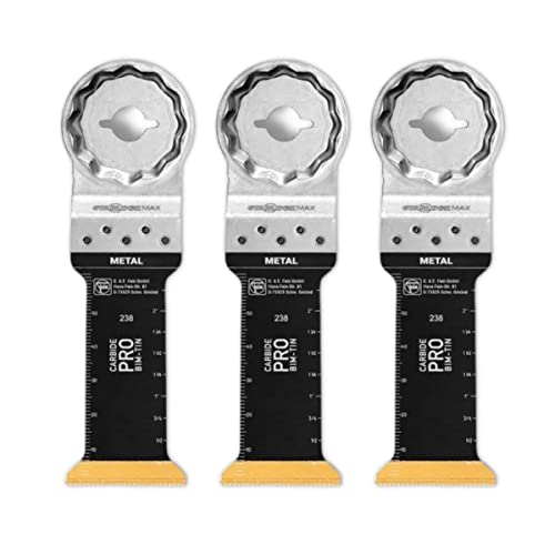 Fein E-Cut Carbide Pro Lama Da Taglio In Profondità, Conf. 3 Pz., Larghezza 32 Mm, Lunghezza 40 Mm, Attacco Starlock, Lama In Metallo Duro Con Rivesti