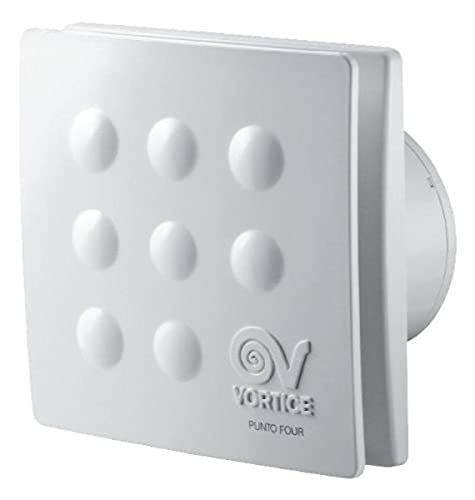 Vortice Mfo100/4 11145 Aspiratori Elicoidali Da Muro 10Cm, Senza Timer, 15 W, Bianco