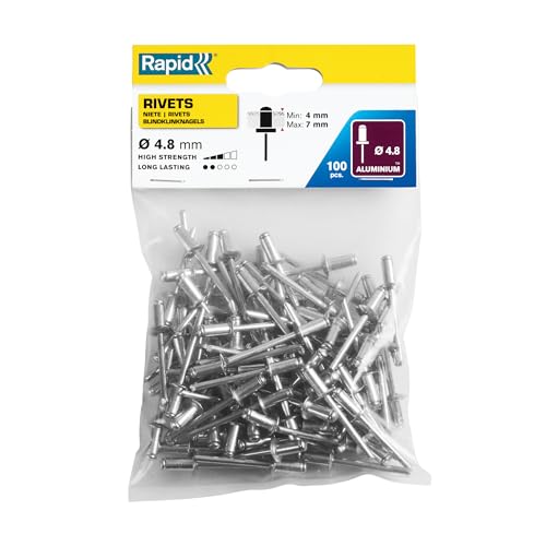Rapid 5000380 Rivetti Standard Ø4,8X10 Mm, Colore Acciaio