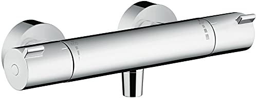 Hansgrohe Ecostat - Miscelatore Termostatico Per Doccia Esterno, Rubinetto Termostatico Con Blocco Di Sicurezza (Safetystop) A 40° C, Termostato Per D
