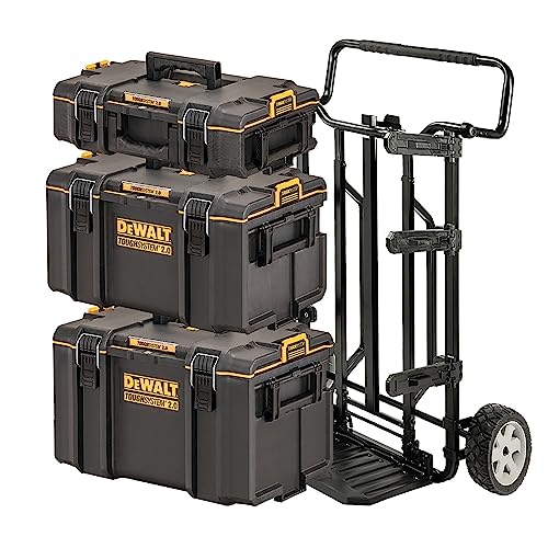 Dewalt Dwst83401-1 - Tough System Completo - Composto Da: Carrello In Metallo Uso Intenso + Cassetta/Organizer Porta Minuteria + Cassetta Centrale Por