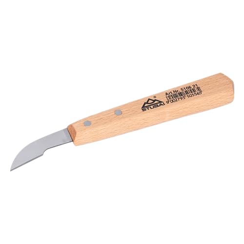 Stubai 510621 Coltello Per Scultori, Curvato