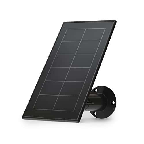 Arlo Pannello Solare, Cavo Da 2,4 M, Nera, Compatibile Con Pro 3, Pro 4 (+Xl), Pro 5, Floodlight, Ultra 2 (+Xl), Go 2, Per Cariche 24 Ore Su 24, 7 Gio