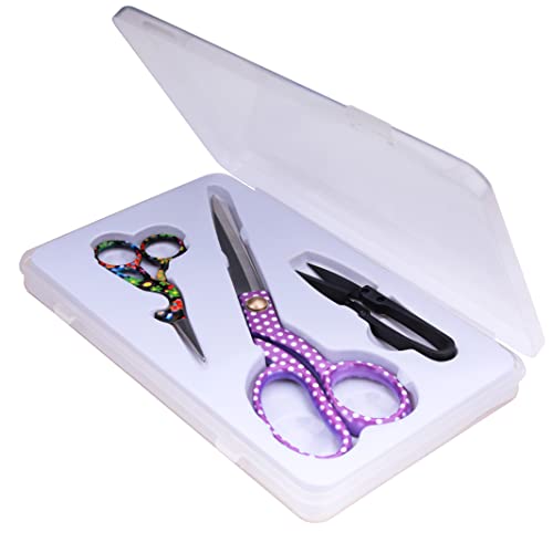 Hui Tong Tailor Forbici Set 8,5 Pollici -Maniglia Di Stampa Heavy Duty Forbici Da Cucire Per Tessuto Vestiti Di Pelle Forbici Da Ricamo Studenti Craft