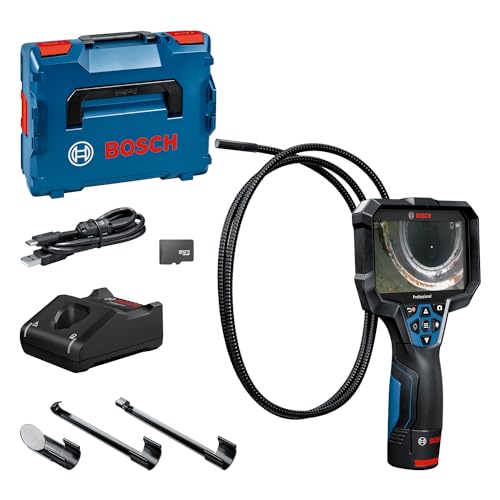 Bosch Professional Telecamera Da Ispezione Gic 12V-5-27 C (Lunghezza Cavo: 150 Cm, Funzione Di Orientamento Autoup, Display Ad Alta Risoluzione: Scher