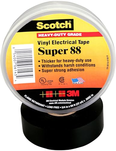 3 M – Premium Pvc Isolamento Elettrico Nastro Nastro Di 19 Mm 19 X 20 Scotchsuper88 X20 M Sw