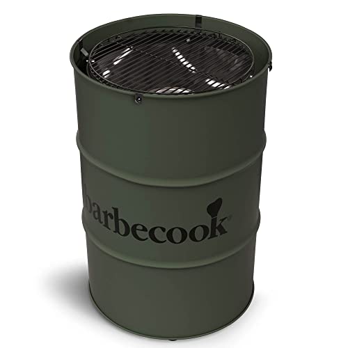 Barbecook Edson Barbecue A Carbone, Barbecue A Legna Senza Macchie Di Ruggine, Anche Come Tavolo, Verde, 60 X60 X 90 Cm