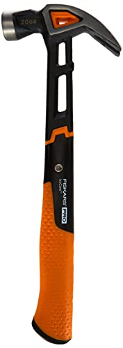 Fiskars Martello Universale Isocore L Con Granchio Curvo, Lunghezza: 34 Cm, Peso: 779 G, Nero/Arancione, 1027203