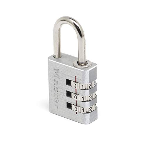 Master Lock 7630Eurd Lucchetto Con Combinazione In Alluminio, Grigio, 3 X 6.5 X 1.3 Cm