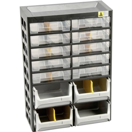 Allit 458140 - Contenitore Per Piccoli Oggetti, 1 Pezzo, Nero/Giallo