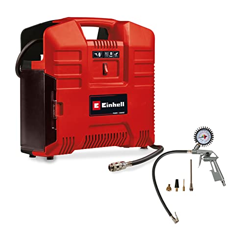 Einhell Compressore Te-Ac 36/8 Li Of Set-Solo Power X-Change (36 V, Max. 8 Bar, Senza Olio, Portata Di Aspirazione Da 130 L/Min, Incl. Kit 3 Adattator