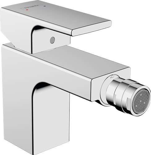 Hansgrohe Vernis Shape - Rubinetto Per Bidet Con Scarico A Tirante, Miscelatore Monocomando Per Bidet Con Altezza Bocca 78 Mm, Cromo