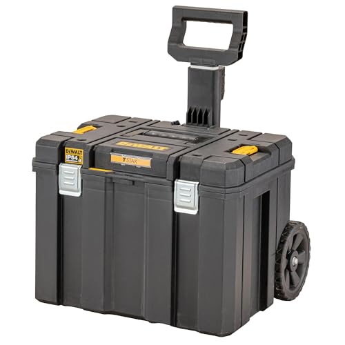 Dewalt Dwst83347-1 - Tstak Vasca Con Ruote E Impugnatura Telescopica - Vasca Di Ampia Volumetria Anche Per Oggetti Ingombranti, Impugnatura Telescopic