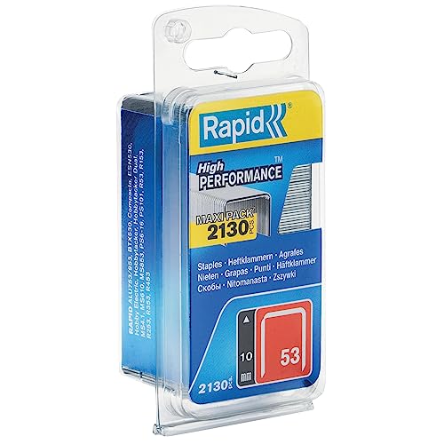 Rapid 5000743 Rapid No. 53 Graffe A Filo Fine 10 Mm, Acciaio