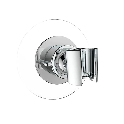 Wenko Supporto Per Soffione A 360°, Supporto Doccetta In Plastica Da Fissare Su Superfici Lisce Senza Forare Con Speciale Cuscinetto Adesivo, Soffione