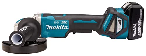 Makita Dga519Rtj Smerigliatrice Angolare 18 V/5,0 Ah, 2 Batterie + Caricatore In Makpac