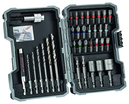 Bosch Accessories Set Da 35 Pz. Die Punte Hss-G & Bit Di Avvitamento Extra Hard (Ph-, Pz-, Hex-, Th-, S-Bit, Accessori Trapani Avvitatori)