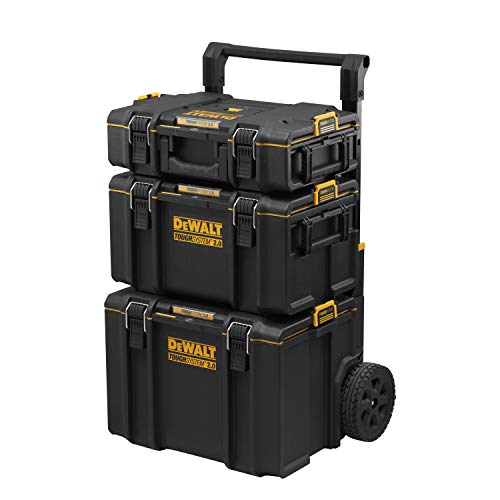 Dewalt Dwst83402-1 - Tough System Tower - Kit Composto Da Ds450 Vasca Con Ruote + Ds300 Cassetta Portautensili Con Vaschetta Amovibile + Ds150 Cassett