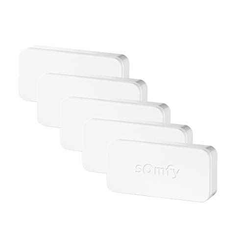 Somfy Kit Da 5 Intellitag 2401488 Sensori Antifurto Wi-Fi Di Sicurezza Per Porte E Finestre Con Rilevatori Di Vibrazioni, Attivano L’Allarme Prima Del