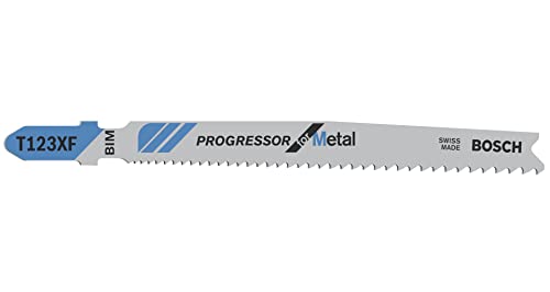 Bosch Professional 25X Lame Per Seghetto Alternativo T 123 Xf Progressor For Metal (Per Lamiere Di Acciaio, Accessorio Seghetto Alternativo)