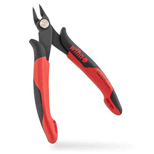 Wiha Alicates De Corte Diagonal Electronic Con Cabeza Puntiaguda Ancha Sin Chaflán 130 Mm, 5 1/2" (26818)