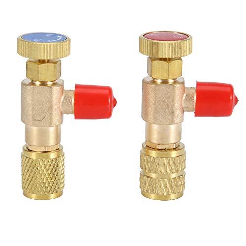 2 Pezzi Valvola Di Sicurezza Per Liquidi R410A R22 Aria Samfox Condizionamento Refrigerante Adattatore Di Sicurezza Da 1/4 "