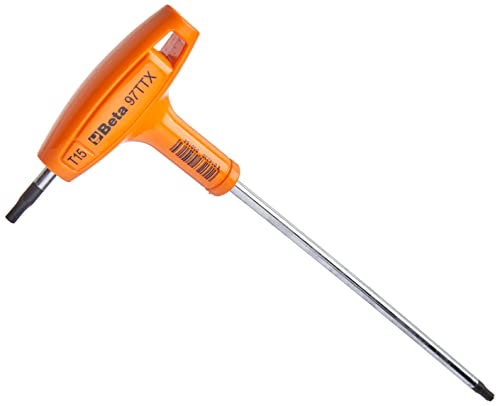Beta - 97Ttx 15 Chiavi Maschio Piegate Con Impugnatura Per Viti A Impronta Torx® Cromate, Con Impugnatura Ergonomica Che Garantisce Serraggi Elevati A