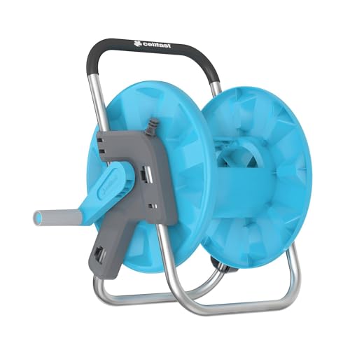 Cellfast Supporto Per Tubo Da Giardino Aluplus, Avvolgitubo, Comodo Trasporto E Stoccaggio, Resistente Alla Corrosione, Impedisce La Torsione Del Tubo