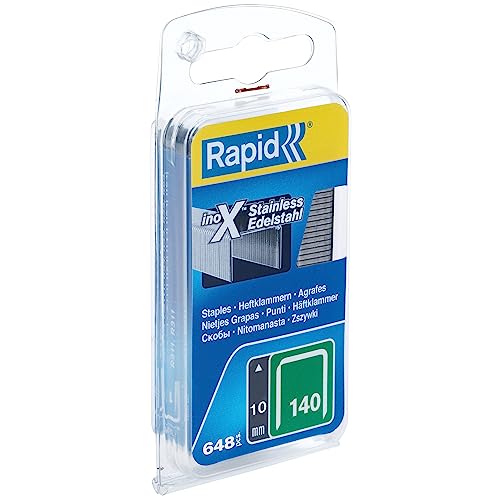 Rapid 40109575 No. 140 Graffe A Filo Piatto In Acciaio Inox 10 Mm