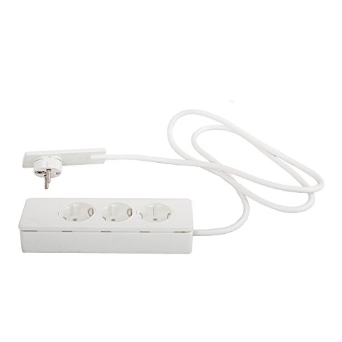 Schulte 151000156300 - Ciabatta Con Prese Schuko Evoline, Colore: Bianco