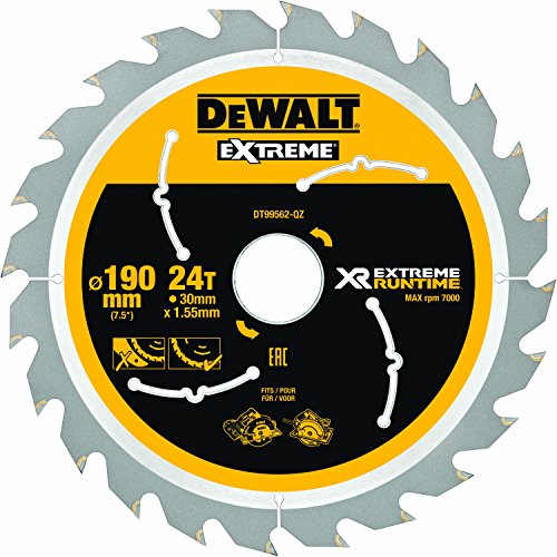 Dewalt Dt99562-Qz Accessori Utensili Xr Flexvolt - Lama Circolare Xr 190Mm X 30Mm 24 Denti, Nero
