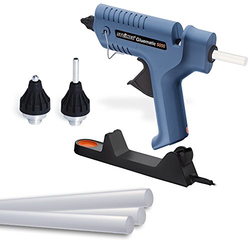 Steinel Pistola Per Colla A Caldo Gluematic 5000 - Pistola Termica Cordless Con Stazione Di Ricarica, Vaschetta Per Gocce, Incl. 5 Stick Colla 11 Mm E