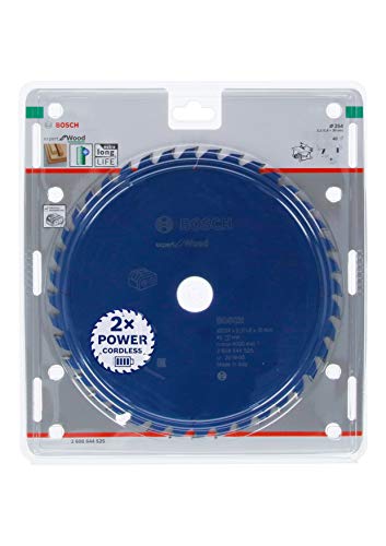 Bosch Accessories Lama Per Sega Circolare Expert For Wood (Legno, 254 X 30 X 2.1 Mm, 40 Denti, Accessorio Per Sega Circolare A Batteria)