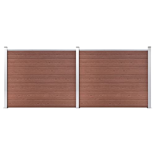 Vidaxl Set Pannello Di Recinzione In Wpc 353X146 Cm Marrone