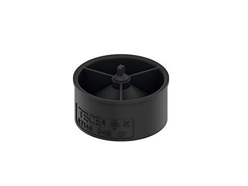 Tece 660015 Drainline - Sifone, Superpiatto, Antiodore E Anti Parassiti, Nero, 2.4 Cm Altezza, 4.8 Cm Diametro