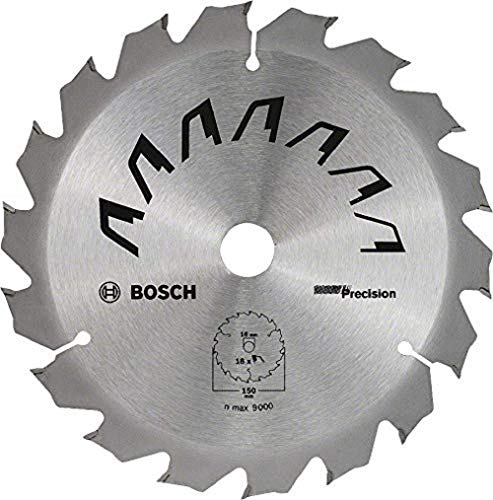 Bosch 1X Lama Per Sega Circolare Precison (Per Legno, Ø 150 X 1.5/0.85 X 16 Mm, 18 Denti, Atb, Accessori Seghe Circolari)