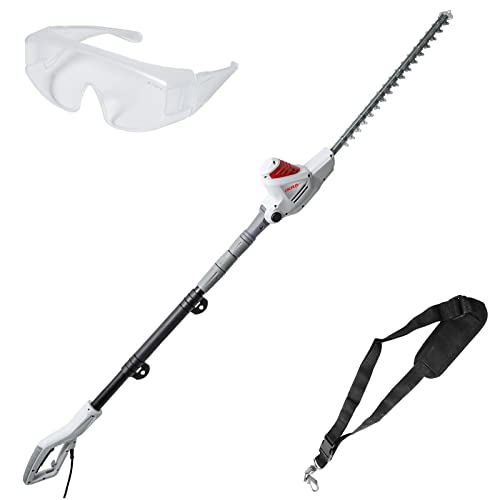 Ikra Tagliasiepi Telescopico Elettrico Iths 600, 600W, Lunghezza 51Cm, Incl. Tracolla & Occhiali Di Sicurezza