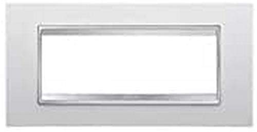 Gewiss - Placca Lux - In Tecnopolimero - 6 Posti - Bianco Latte - Serie Chorus