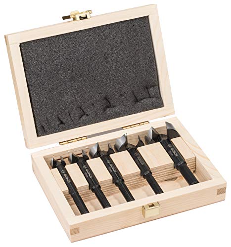 Bosch Accessories Set Da 5 Pezzi Set Punte Forstner (Per Legno, Ø 15/20/25/30/35 Mm, Lunghezza 90 Mm, Accessorio Per Foratrice)
