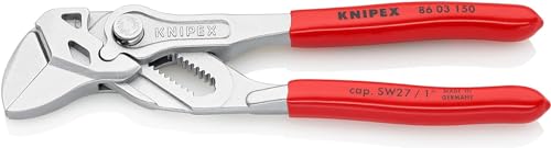 Knipex Pinza Chiave Pinza E Chiave In Un Unico Utensile Cromata, Rivestiti In Resina Sintetica 150 Mm (Confezione Self-Service/Blister) 86 03 150 Sb