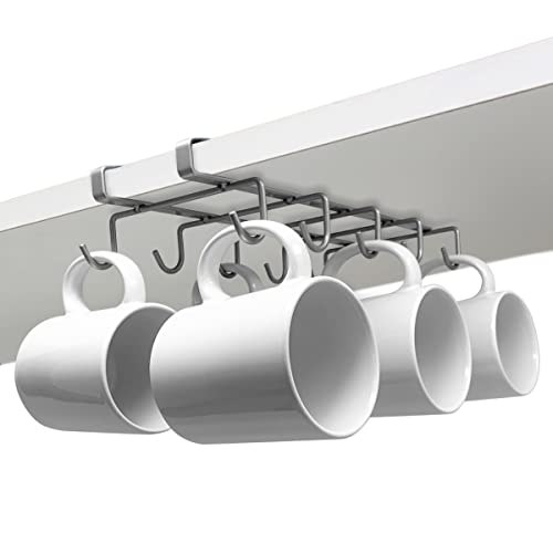 Joeji'S Kitchen Portabicchieri Per Mobile Organizer Per Mobili Cucina - Argento - Sottopensile In Vetro O Portabicchieri Ripiano Sottopiano Per Mobile