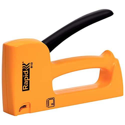 Rapid R13 Graffatrice Manuale Per Graffette N. 13, Dotata Di Impugnatura Ergonomica E Parti Interne In Acciaio, Adatta A Lavorare Con Tessuti E Tappez