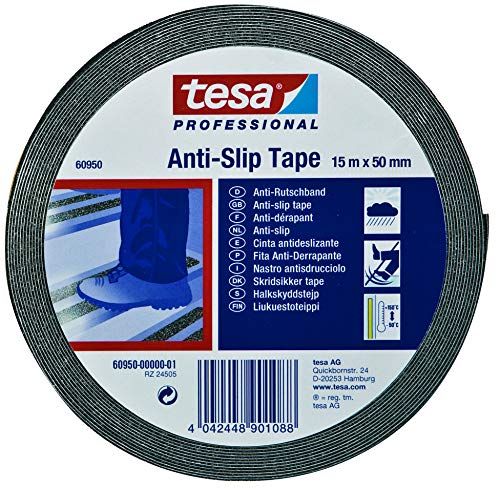 Tesa 60950-00001-00 Nastro Antisdrucciolo, Nero