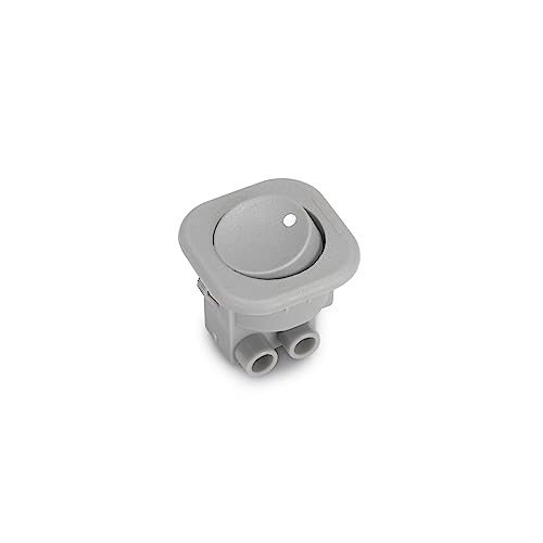 Emuca - Interruttore Da Incasso D21X21, Plastica Grigia, Tecnoplastica, 10 Un
