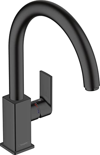Hansgrohe Vernis Shape M35 Miscelatore Monocomando Cucina 260 Con Bocca Orientabile, Nero Opaco, 71871670