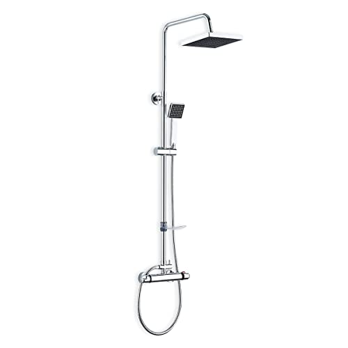 Dp Bath Ry-S002 + V002Bex Set Doccia Con Rubinetto Termostatico (Estensibile)